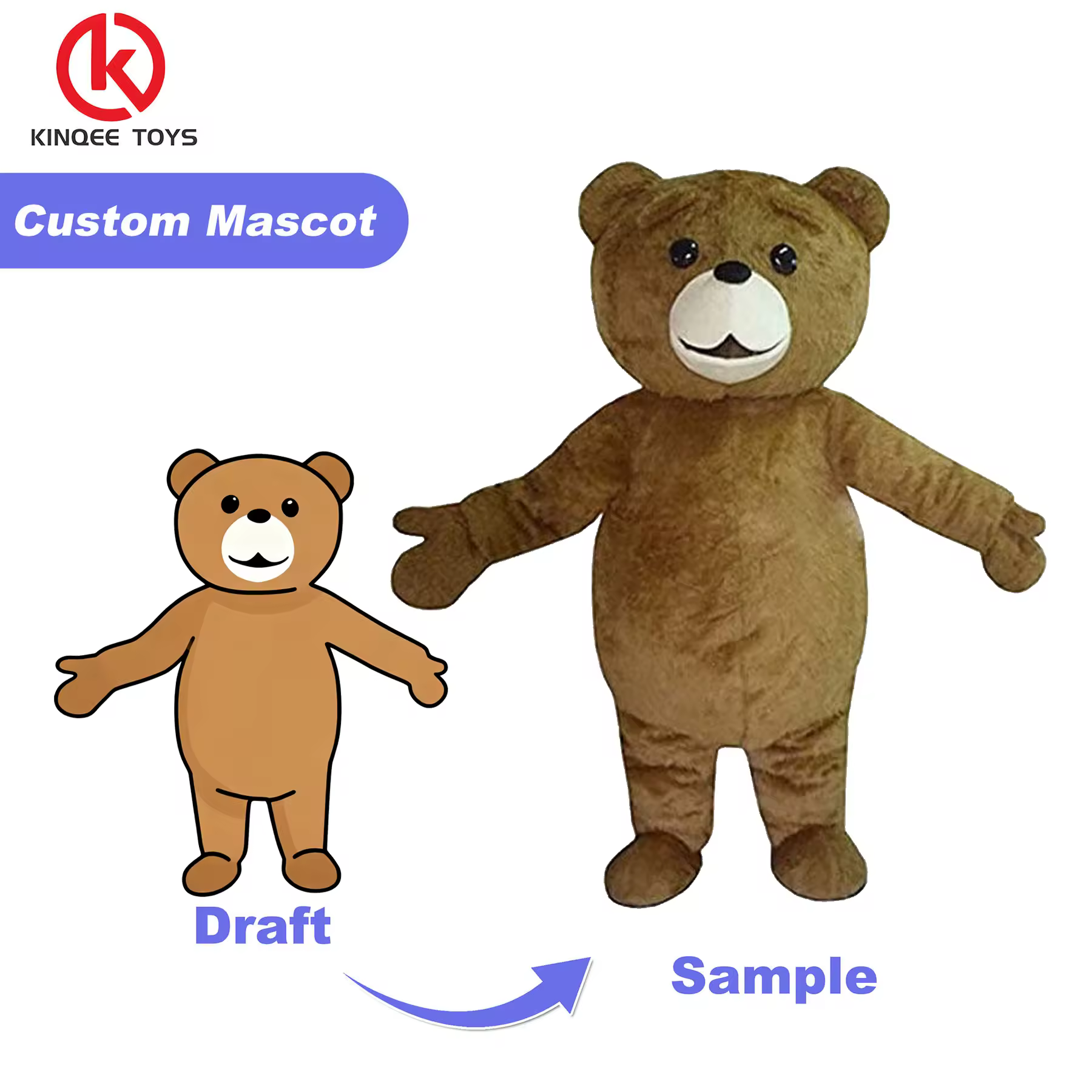 Best Selling CE Custom Brown Teddy Bear Mascot Costume for Valentine's Day Inflatable Costume MascotReorder rate 33%