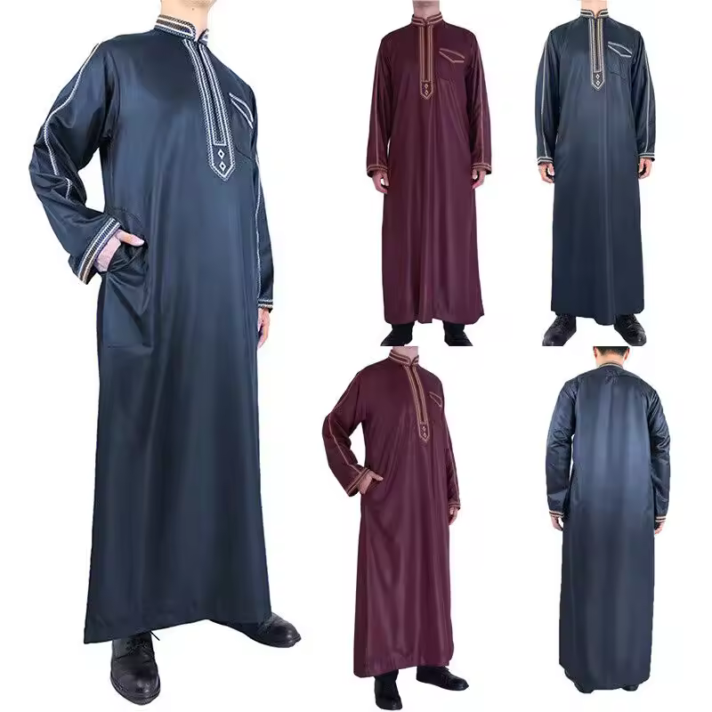 certified Factory Custom Men Moroccan Thobe Jubba Shirts Arab Islamic Eid Dishdash Muslim Dress Abaya Kaftan RobePKR 6,298 off shippingDelivery by 22 DecReorder rate 39%