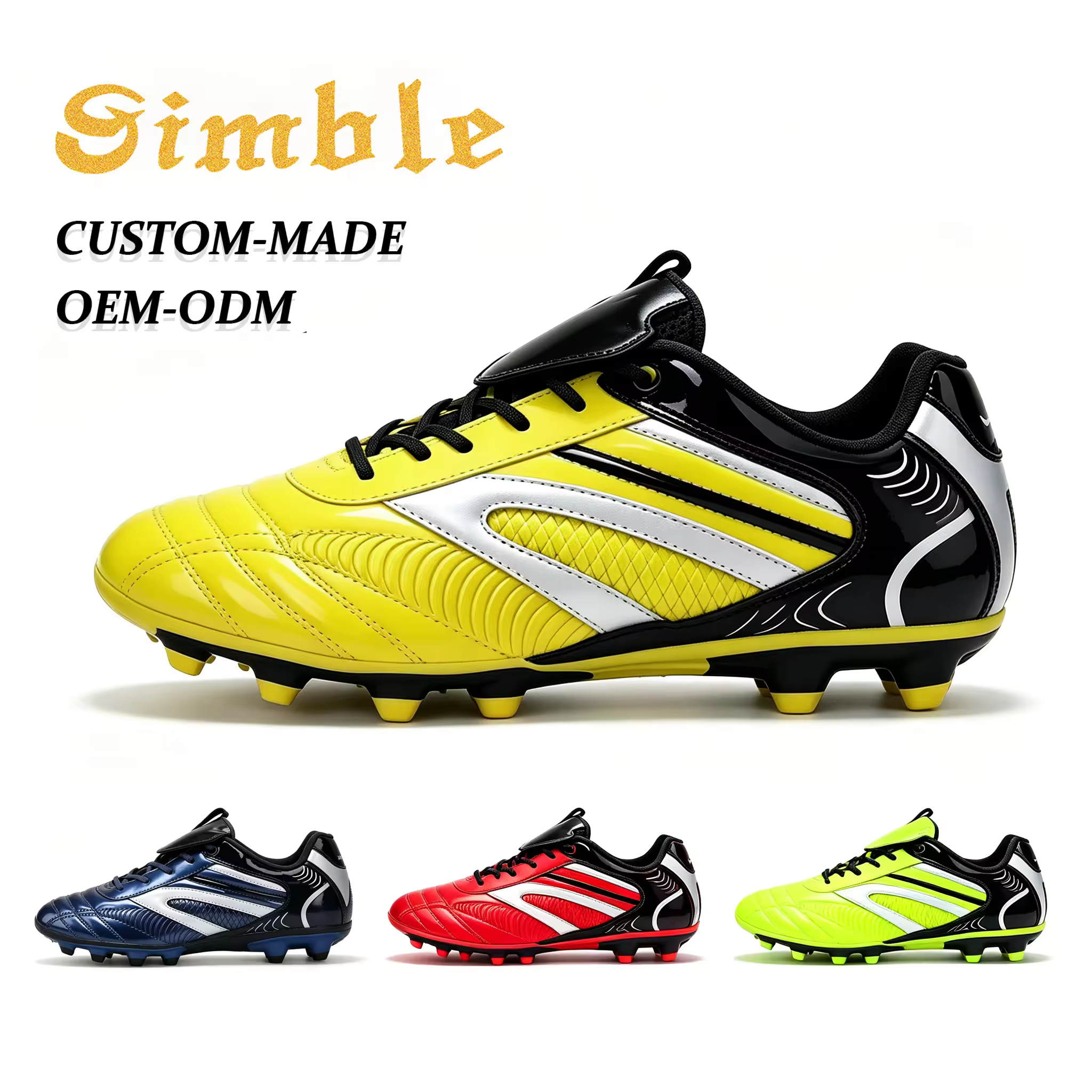 certifiedFactory Custom Outdoor Grass Training Sports Soccer Shoes Big Size Long Spike Chaussures De Football Shoes MenReorder rate 17%