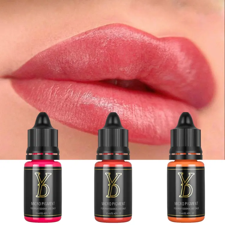 certifiedOrganic Liquid Lip Eyebrow Tattoo Pigment High Saturation Fast Coloring Semi Permanent Makeup Ink For Professional Salon UseReorder rate 24%