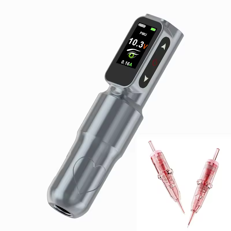 certifiedProfessional Wireless Rotary Tattoo Pen Machine with 3.5mm Stroke Lithium Battery Disposable Cartridge Needles 3 in 1 Tattoo Kit