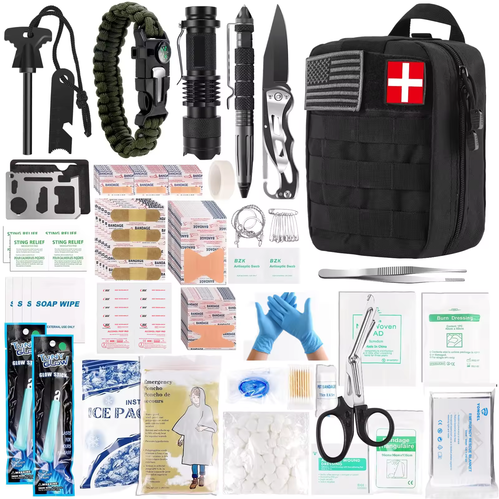 certifiedTactical First Aid Kit IFAK Molle EMT Pouch Outdoor Camping Emergency Kits For Hunting Hiking Home Earthquake Adventures Car