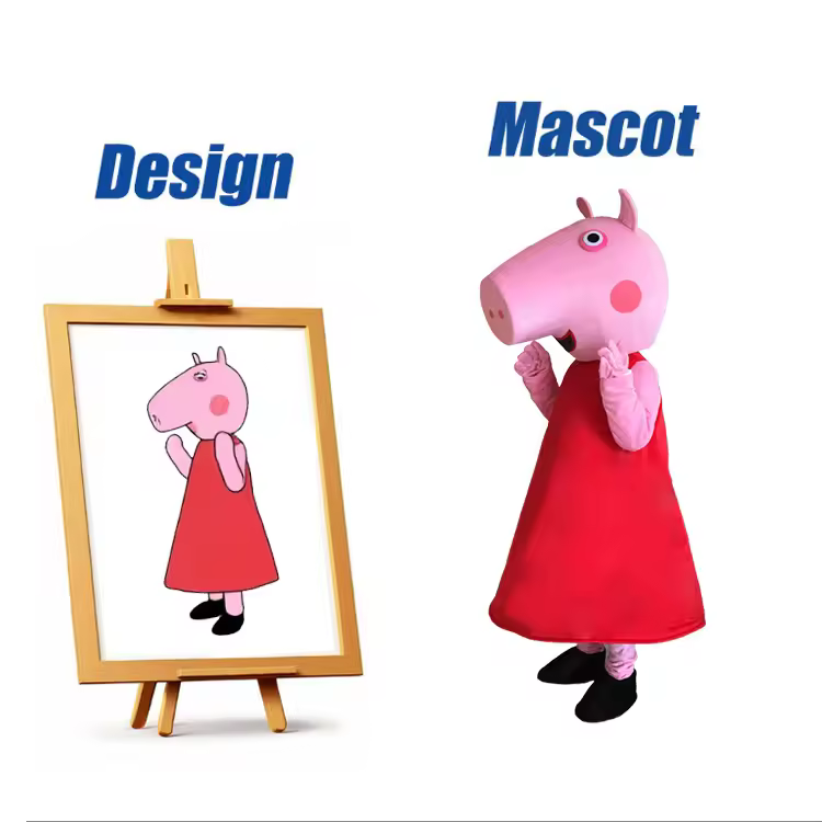 Custom Fancy Dress Cartoon Pink Piggy Mascot Costume for Adults Unisex EVA Material Promotion Carnival Outfit with Cool FanReorder rate 38%