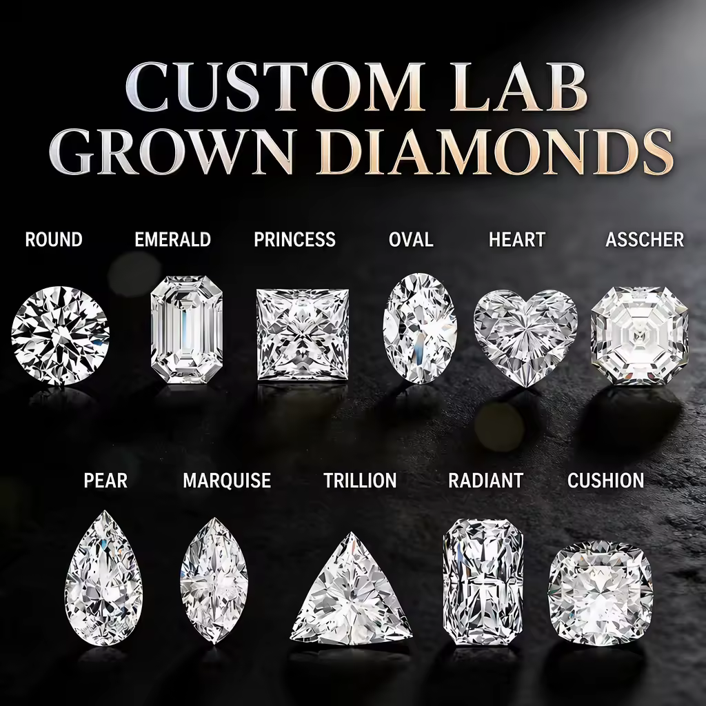 DAILU Lab-Grown Moissanite CAL Certified D-color Brilliant Cut Loose Stones Multi-Cut Diamond-Grade Quality Jewelry Settings;