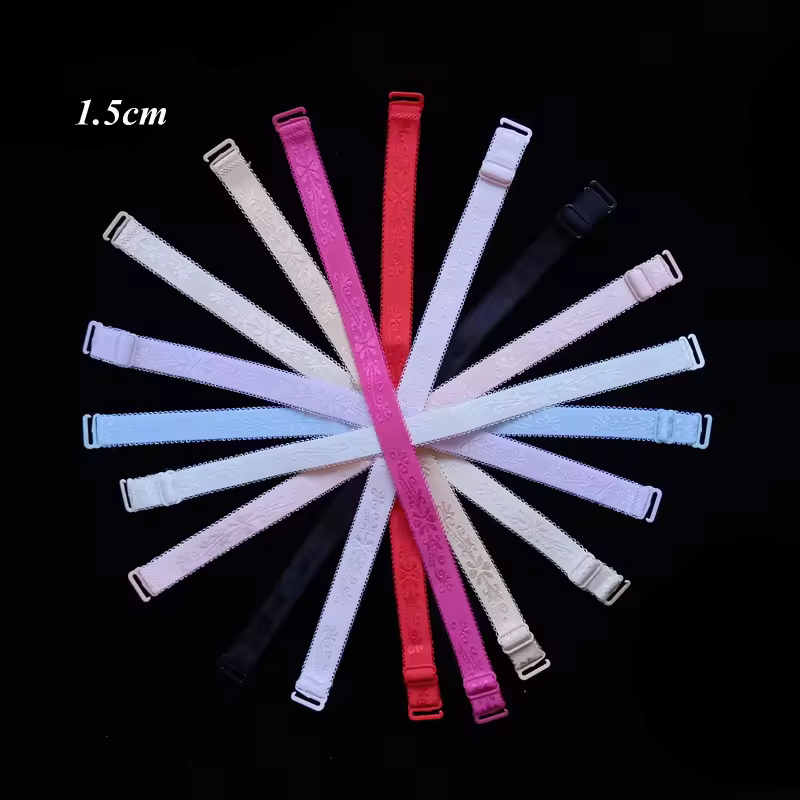 Factory Wholesale Stock Multicolor 15mm Jacquard Bra Strap Adjustable Elastic Bra Strap for Underwear Shoulder StrapPKR 6,298 off shippingDelivery by 15 Dec