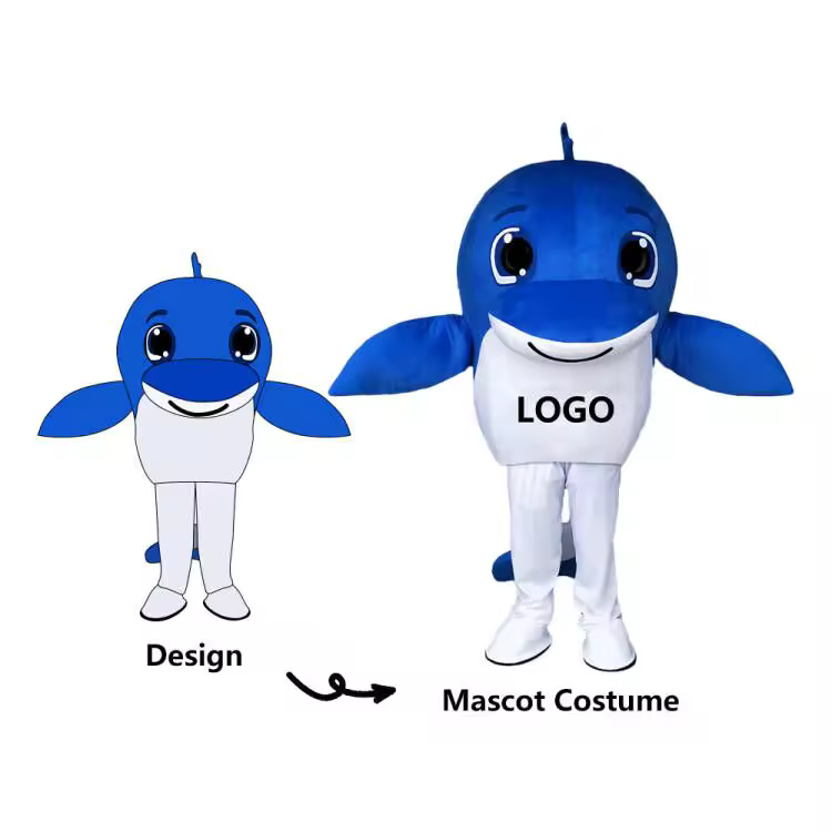 Funny Party Adult Cosplay Blue Shark Fully Body Inflatable Costumes Custom Animal Design Halloween Carnival Mascot CostumesReorder rate 20%