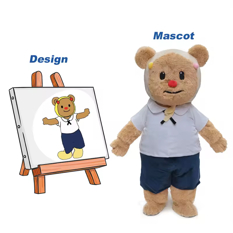 High Quality Bear Mascot Costume Custom Sizes Mascot Costume Supplier Waterproof Wear-Resistant for Exhibition
