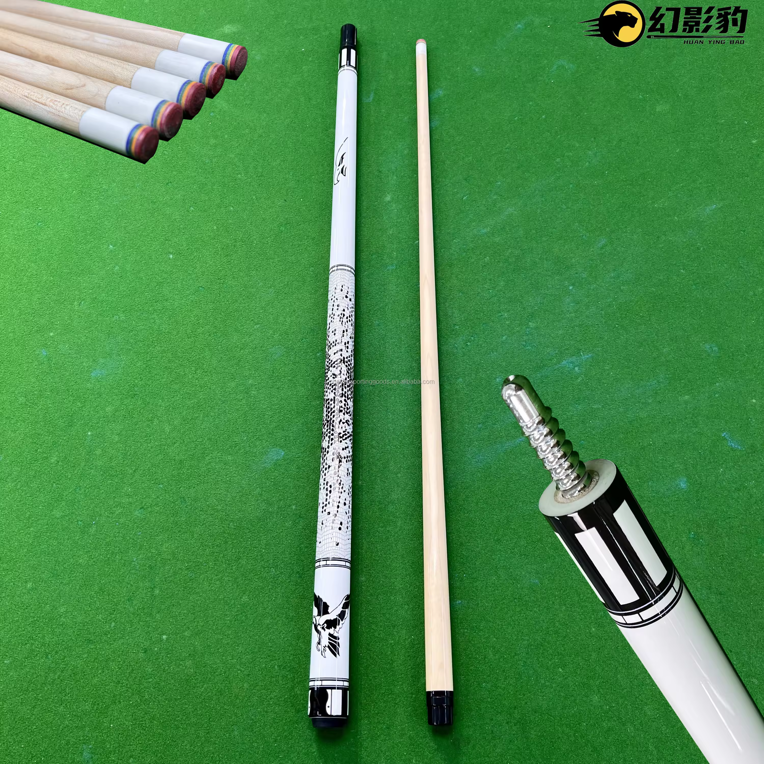 High-quality Maple Wood Billiards Clubs Customizable Premium 1/2 Fission Pool Cue Stick 58-Inch 18-21 OunceReorder rate 22%