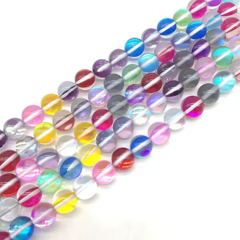 High Quality Mystic Aura Quartz Round Crystal Glass Bead Strand 6 mm 8 mm 10 mm 12mm for DIY Jewelry MakingPKR 6,298 off shippingDelivery by 17 DecReorder rate 26%
