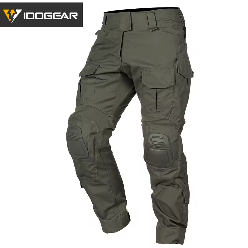 IDOGEAR G3 Men's Tactical Cargo Pants Upgraded With 10 Pockets Rip-Stop Camo Design Woven Fabric Version Up