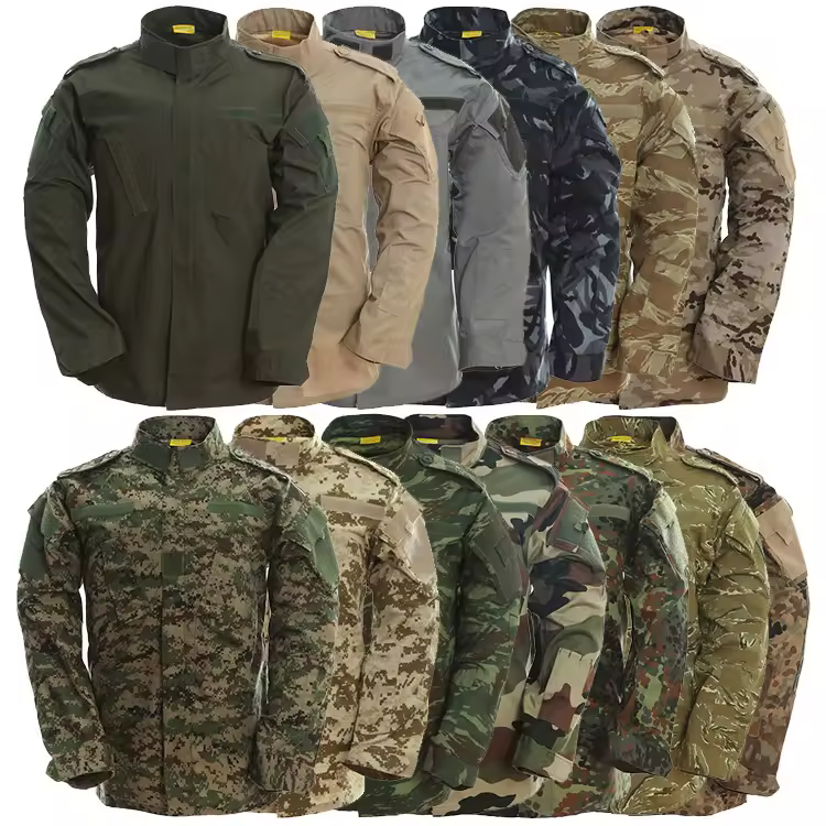 In Stock Many Colors Camouflage Tactical Shirt + Pants One Set Uniform With S M L XL XXL Size Uniforms