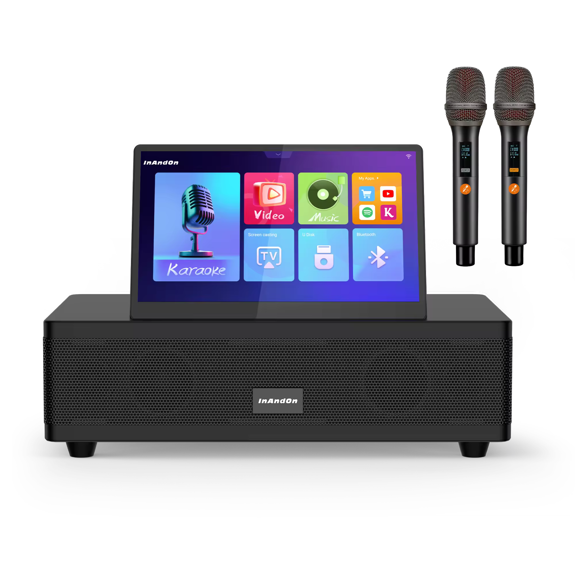 InAndOn Portable All-in-One Karaoke Machine With 12.2 Inch Touch Screen For Home KTV System ODM OEM