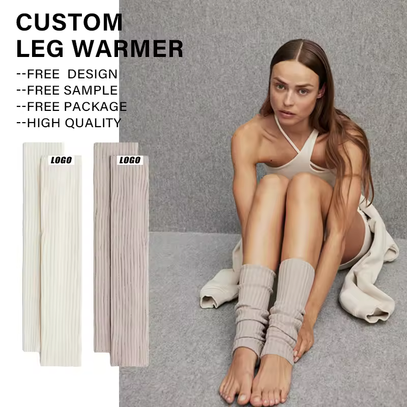 Knitted Long Leg Warmers Socks Leggings Knee High Quality for Women Girl Ballet Yoga FitnessReorder rate 36%