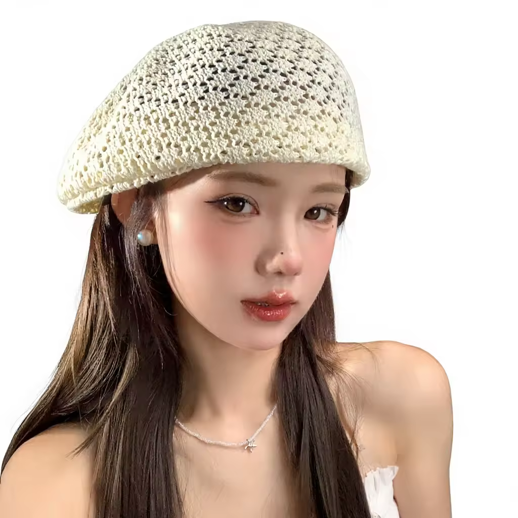 Korean-style Fashionable Hollow-out Knitted Turban Women Summer Thin Breathable Foldable Sun protection Can Be Worn BackwardPKR 6,298 off shippingDelivery by 11 Dec
