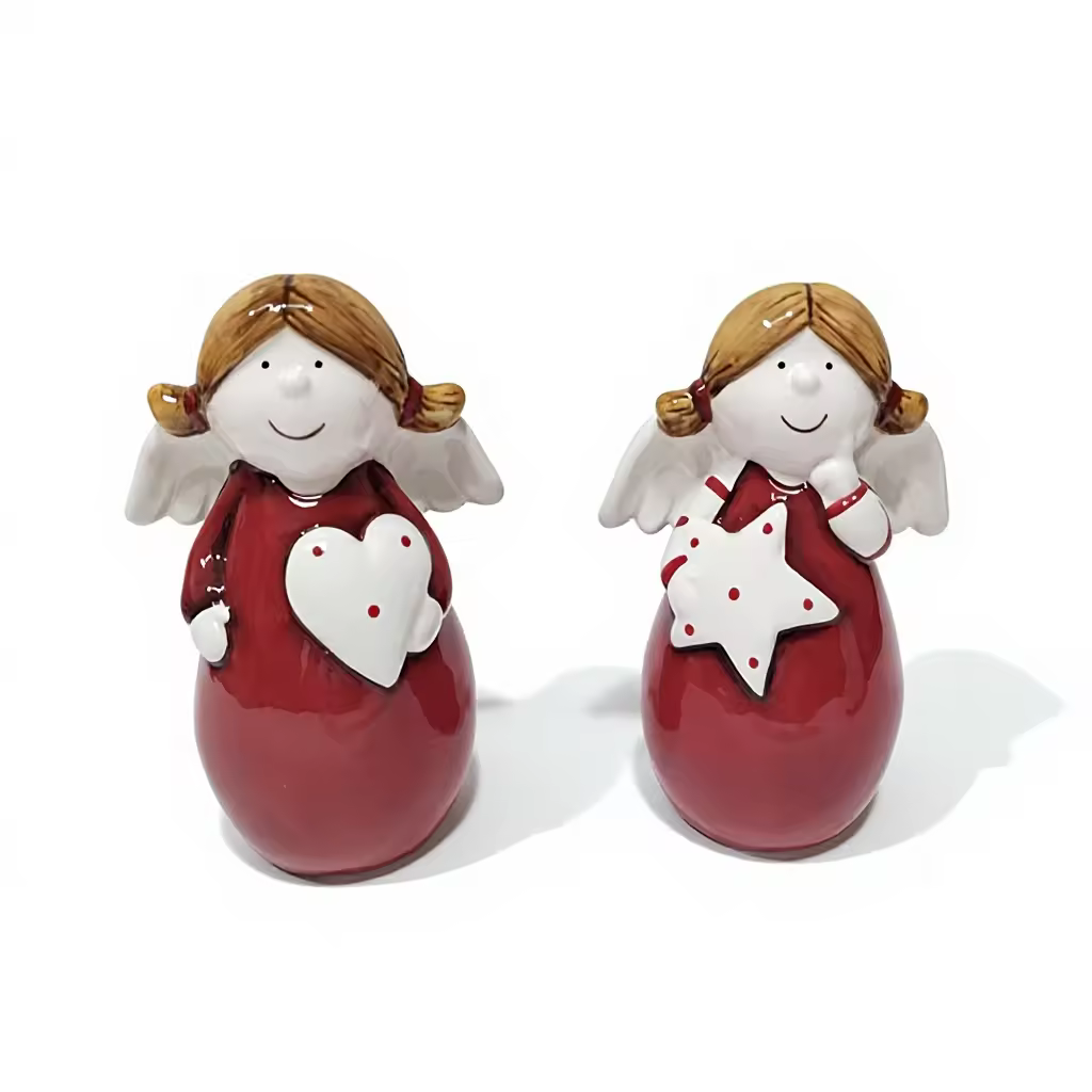 New Arrival Ceramic Christmas Santa Figurines-Handmade Glossy Finish Classic Style Indoor Use 7in & Above