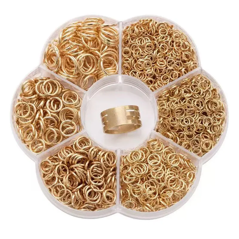 1000pcs DIY Jewelry Making Kit Metal Jump Rings for Earrings Bracelets Necklaces