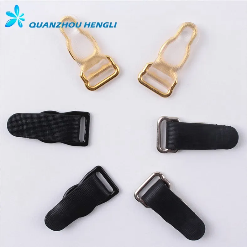 12MM Black Plastic Garter Clips Belt Buckle Accessory
