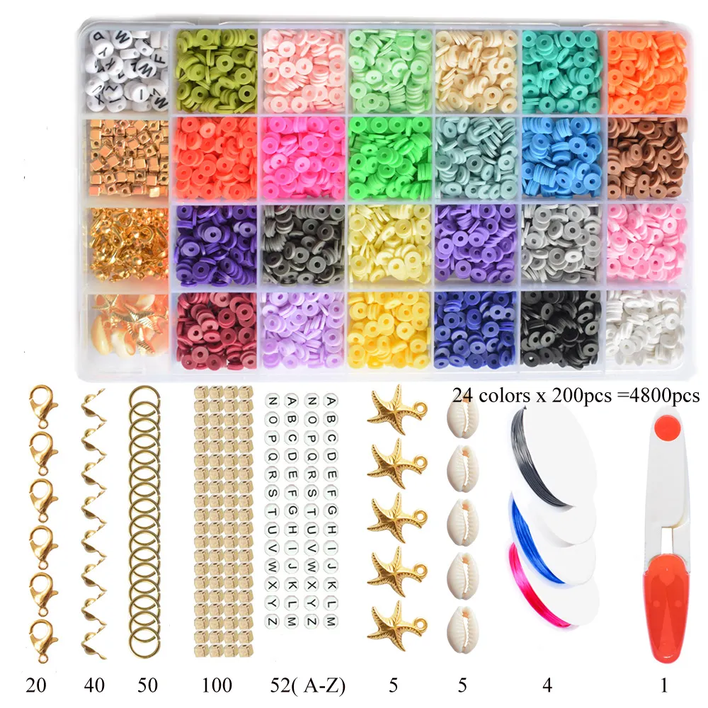 2023 Super DIY 4300pcs 6mm Round Flat Polymer Clay Beads Box Kit for Jewelry MakingPKR 6,298 off shippingDelivery by 23 DecReorder rate 50%