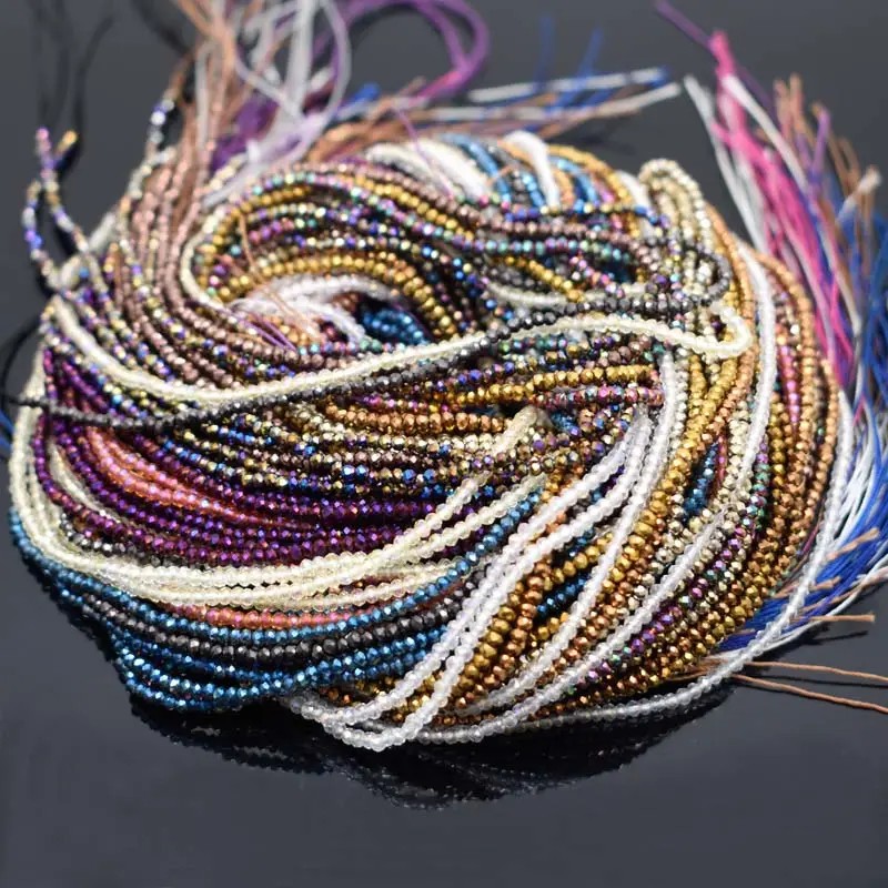 2mm Small Faceted Crystal Glass Beads Waist Glass Crystal Beads for Jewelry Making Loose Glass Seed Beads RingPKR 6,298 off shippingDelivery by 11 DecReorder rate 19%