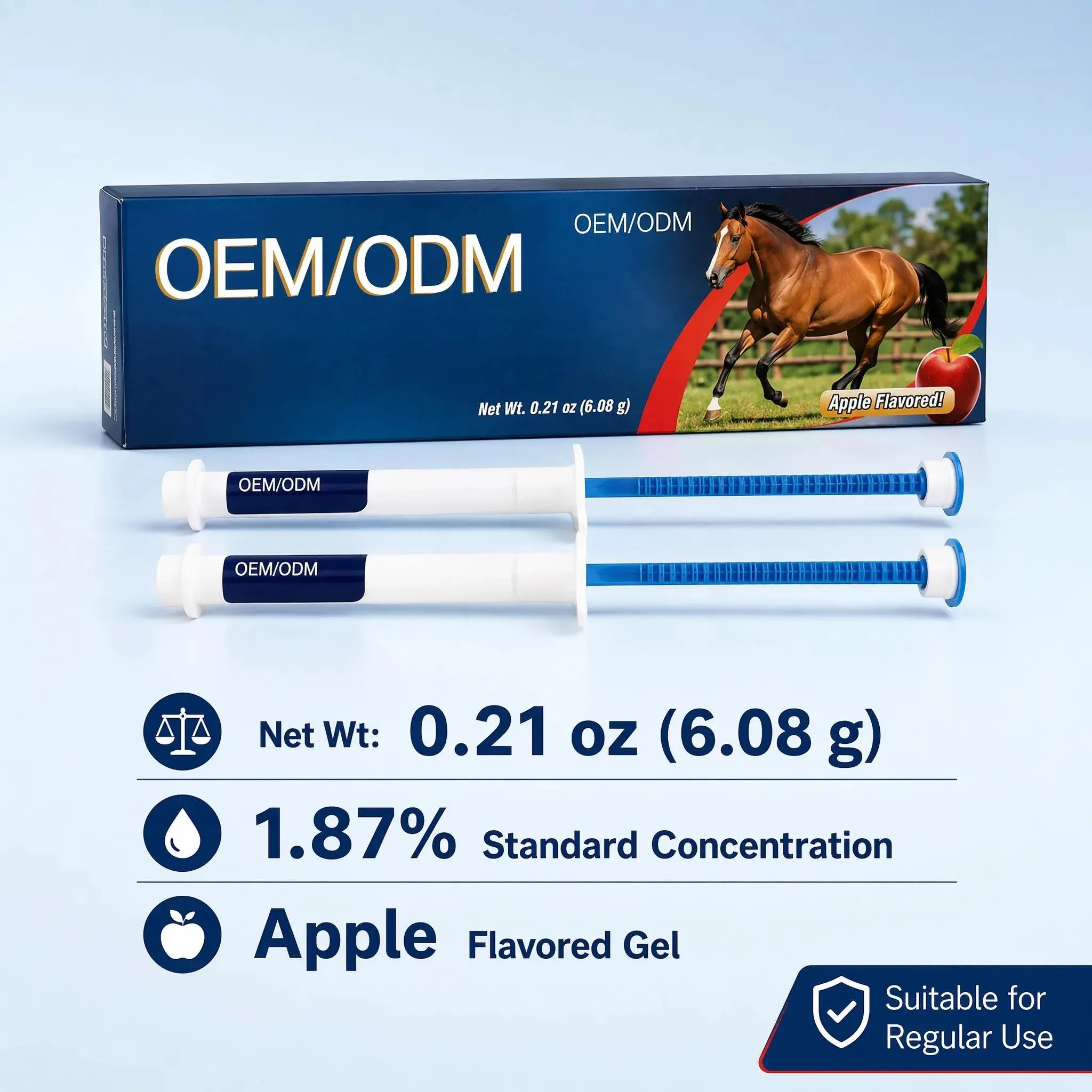 All Season Horse Herbal Supplement Gel Apple Flavor Food Grade Vacuum Packed Farm Use OEM Private LabelReorder rate 19%