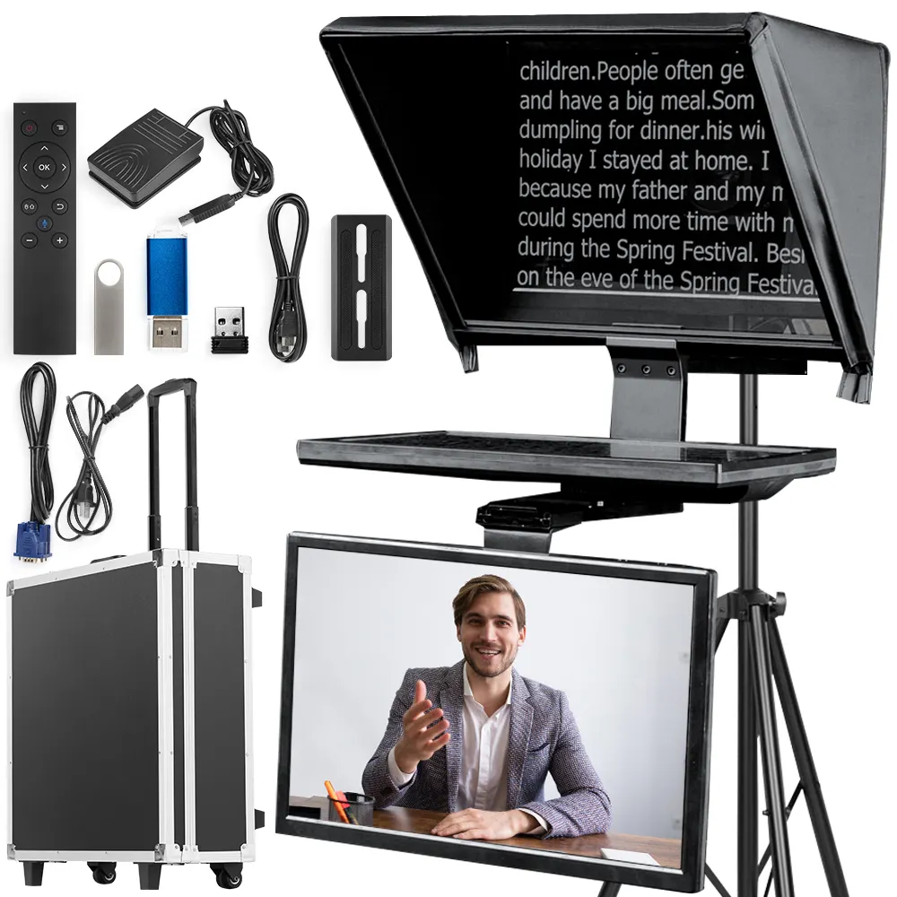 Ambitful T22 Teleprompter, 22 Inches, with Monitor KitReorder rate 21%
