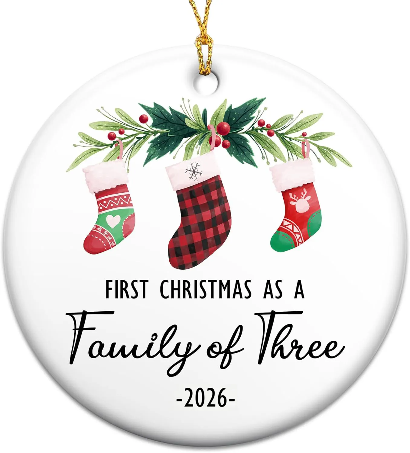 Baby's First Christmas Circle Ornament 2026 Handmade Ceramic Glass UV Printed 6 Colors Eco-friendly Keepsake for Newborn BoysPKR 6,298 off shippingDelivery by 12 DecReorder rate 28%