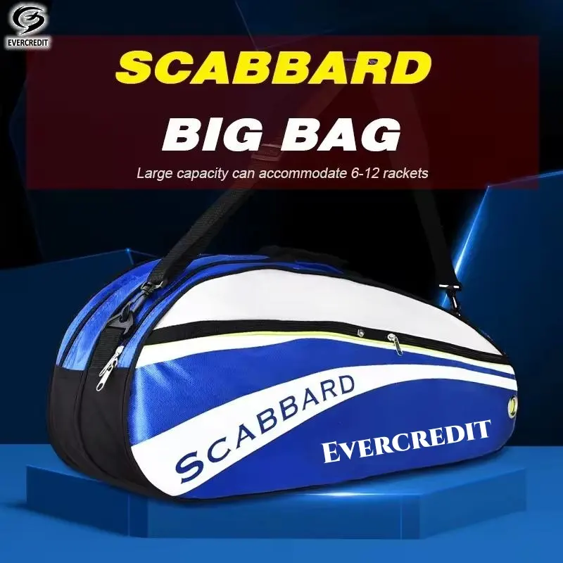 Big Capacity High Quality Padel Tennis Racket Bag Oem Available Sport Badminton Racket Bag With Shoe CompartmentReorder rate 34%