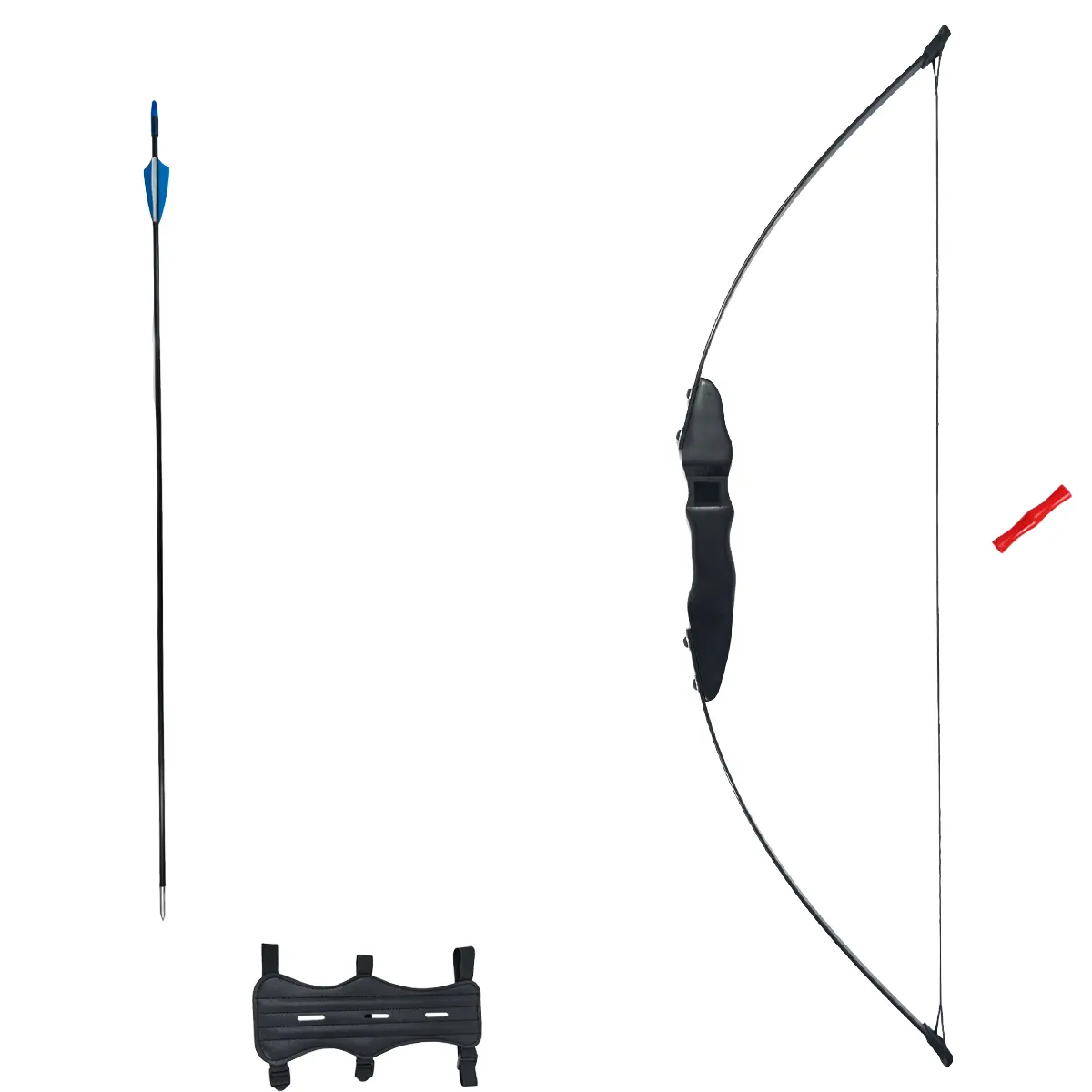 Black 30-40 Lbs Archery Straight Pull Hunting Bow & Arrow Set with Bow String-Right-Handed for Hunting BeginnersReorder rate 29%