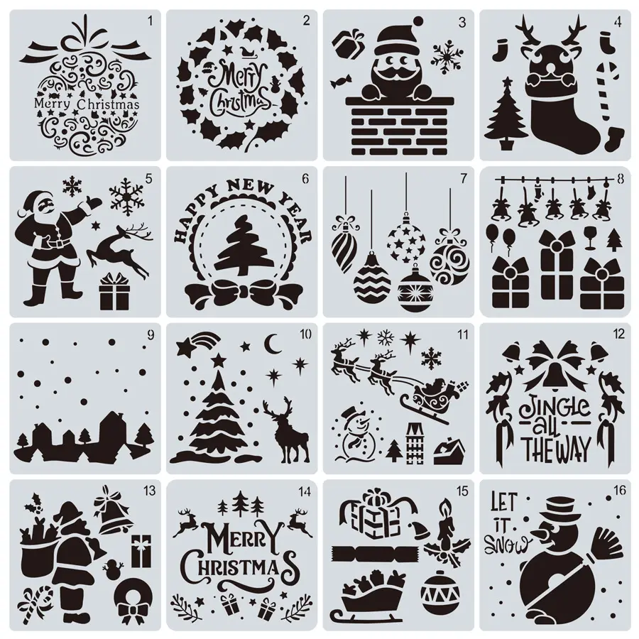 Bonvada Customized 16pcs Plastic 0.25mm Thick Coffee Cappuccino Foam Latte Art Stencil for Painting & DrawingReorder rate 28%