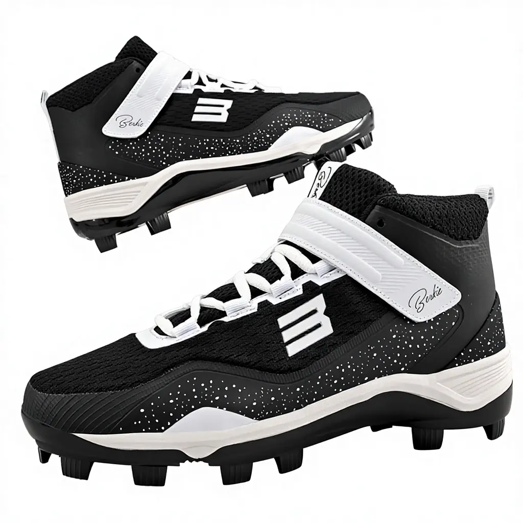 Boys Teenagers Baseball Cleats Microfiber Upper Velcro Lace Dual Closure Wear Resistant Non Slip Spikes Professional Softball