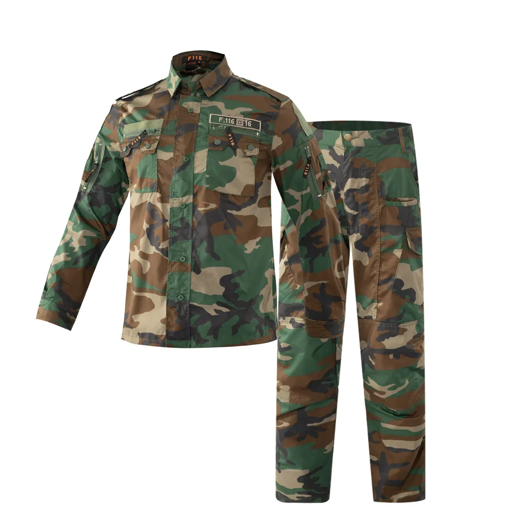 bulk wholesale camo tactical suit OEM comfortable tactical training clothing Lightweight breathable camouflage set