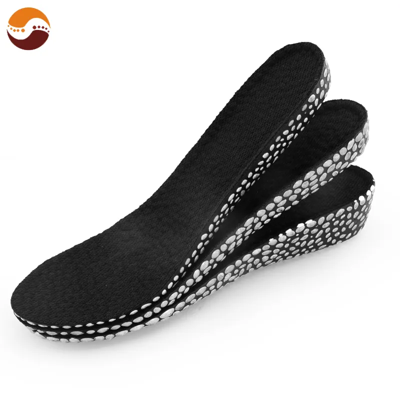 certified Height Increase High Elastic PU with Particle Zoom Shock Absorption Heel Protection Pain Release Insoles