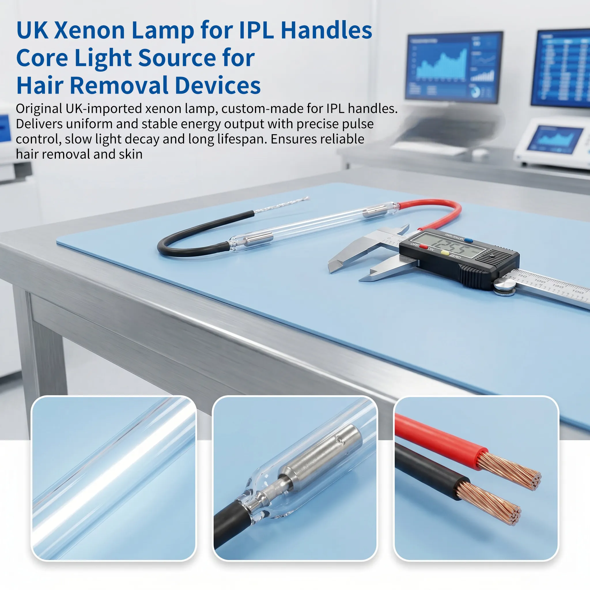 certified1M Shots UK Firstlight Xenon IPL Lamp Intense Pulse Light Ng Yag Laser Flash Lamp for Repair IPL Handle OPT DPL E-Light MachinePKR 6,298 off shipping3-day dispatchReorder rate 15%