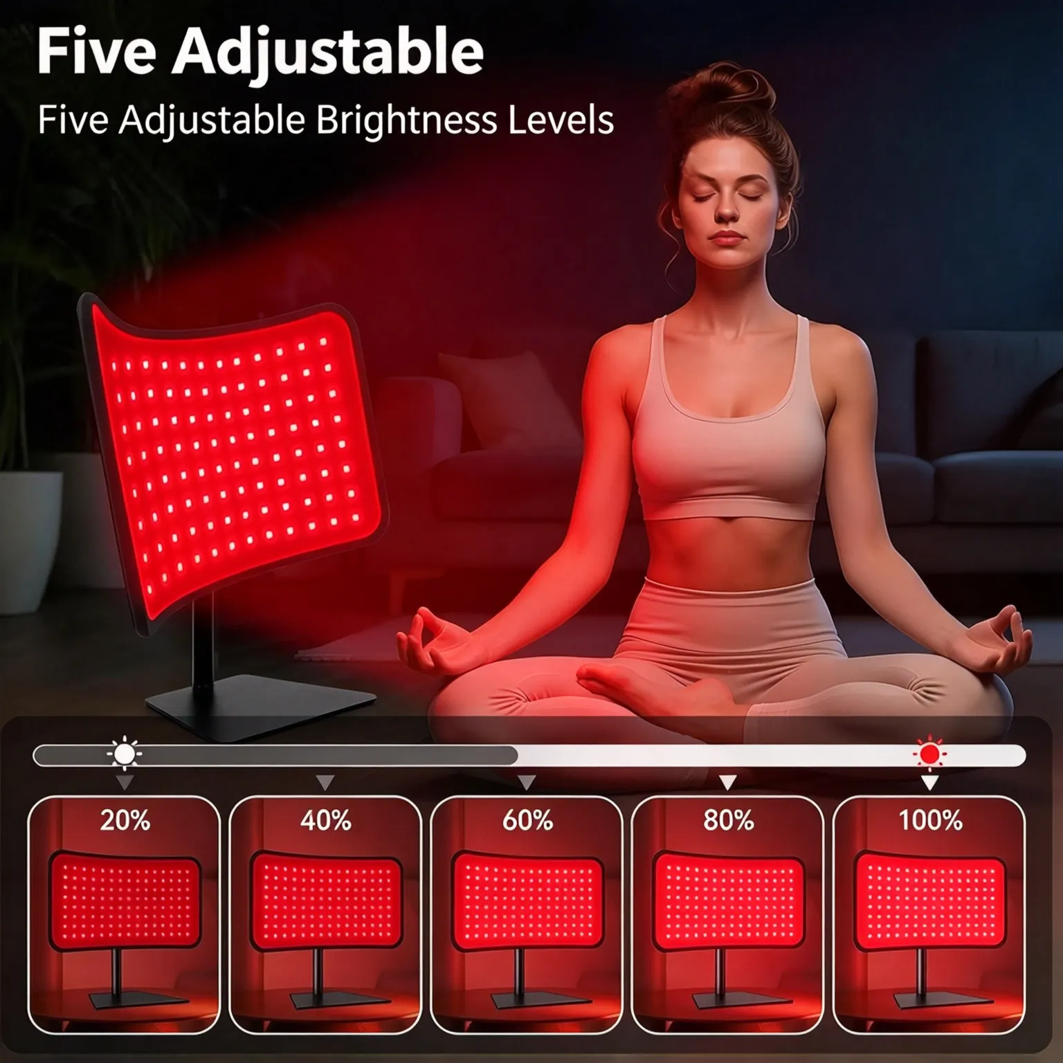 certifiedAdjustable Stand Red Light Therapy Lamp Near Infrared 660nm 850nm LED Panel Relax Body Red Light Therapy LampPKR 6,298 off shippingDelivery by 23 Dec
