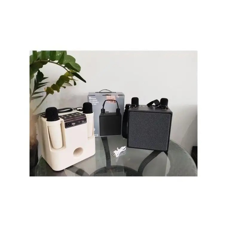 certifiedAll-In-One Home Karaoke Set Wireless Speaker System & New Microphone for Theatre Use & Singing at Home