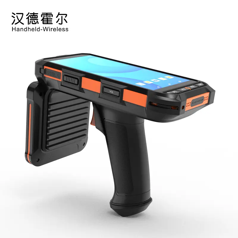 certifiedAndroid 13 Data Collector Google Play 4G Wifi Long Range UHF RFID Reader Scanner 300 Tags/Sec for Retail Inventory Management
