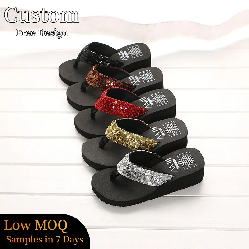 certifiedCustom Logo Summer Beach Slipper Bling Sparkly Glitter Wedge Flip Flops Cute Outdoor Flip Flops for Women LadyPKR 6,298 off shipping180-day lowest pricesDelivery by 23 DecReorder rate 17%