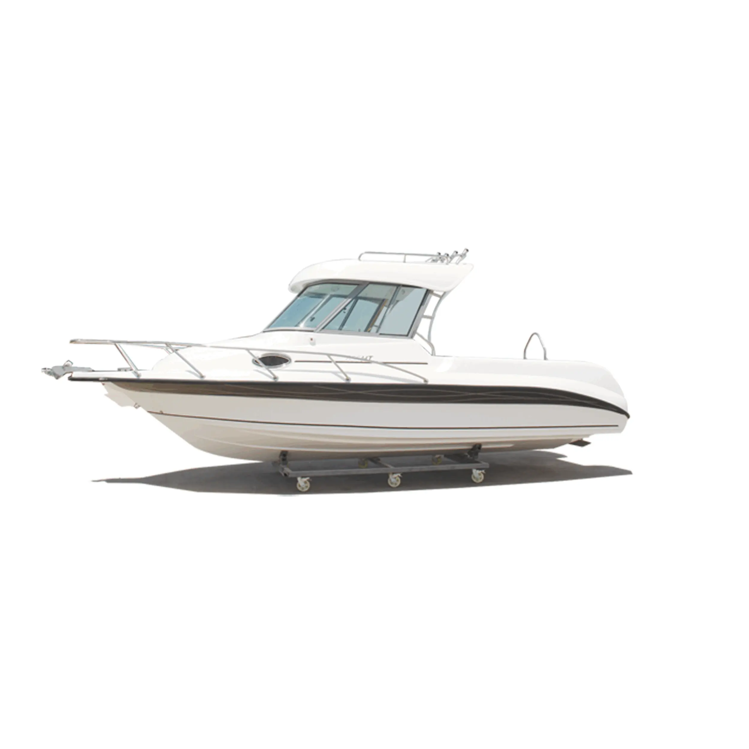 certifiedHigh Quality Fiberglass Sport Yacht 23ft Speed Boat New River Ferry Boat for Sale