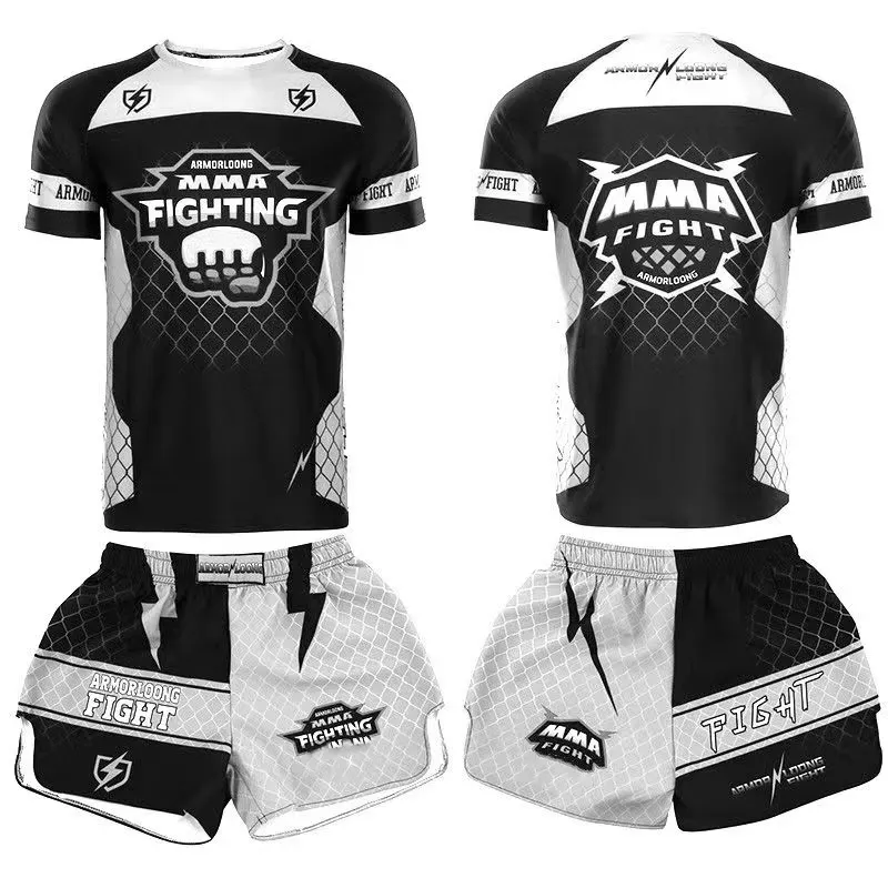certifiedHigh Quality Quick Dry Boxing Suit Training Competition Muay Thai Martial Arts Fitness School Uniforms Fighting Boxing ClothingReorder rate 35%