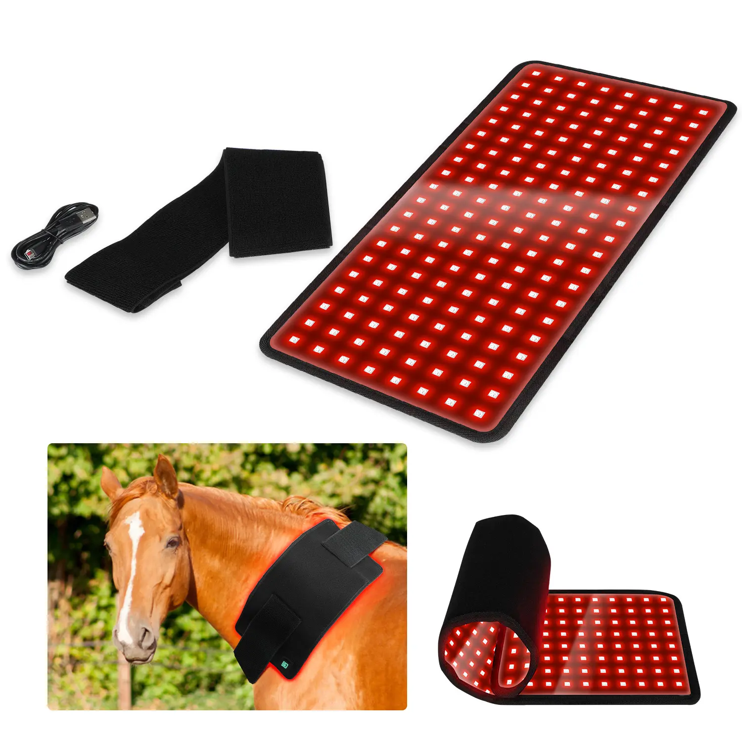 certifiedHot Selling Home Use Infrared Light Therapy Wrap Mat Pads Full Body Horse Red Light Therapy Waist BeltReorder rate 26%