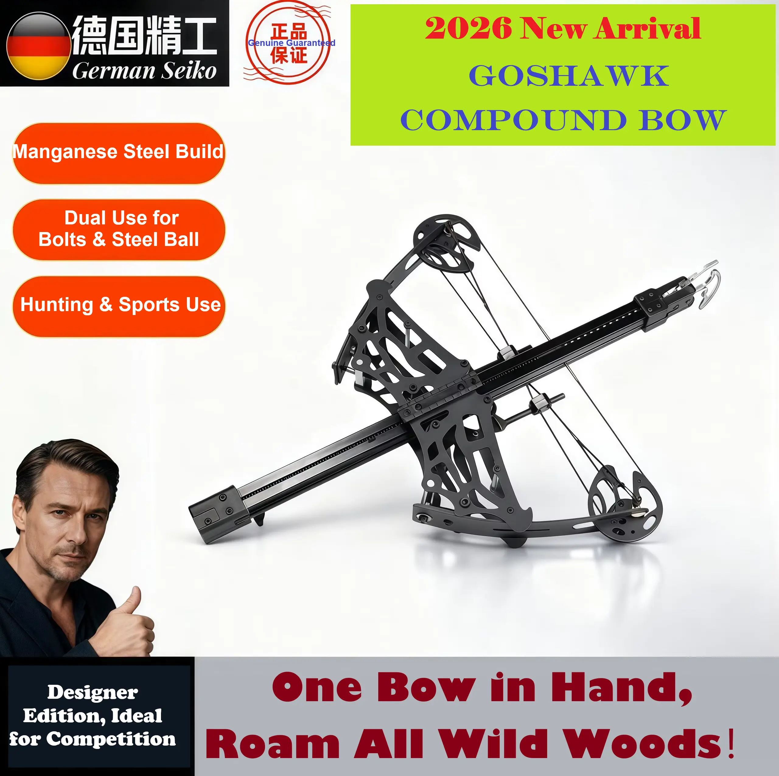 certifiedJFU 2026 Compound Arch Class Crossbow 63cm Exclusive Adults New Model High-Precision Laser-Assisted High-Power Competitive High