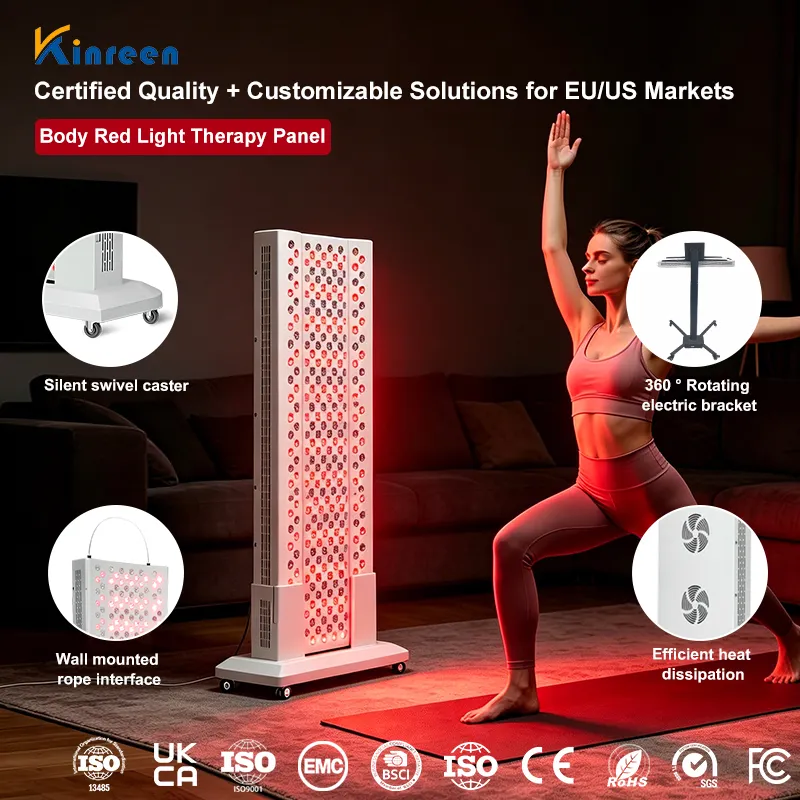 certifiedKinreen Customized OEM Low EMF 5 Wavelengths LED Red Light Therapy Panel Full Body Red Light Panels with RemoteReorder rate 19%