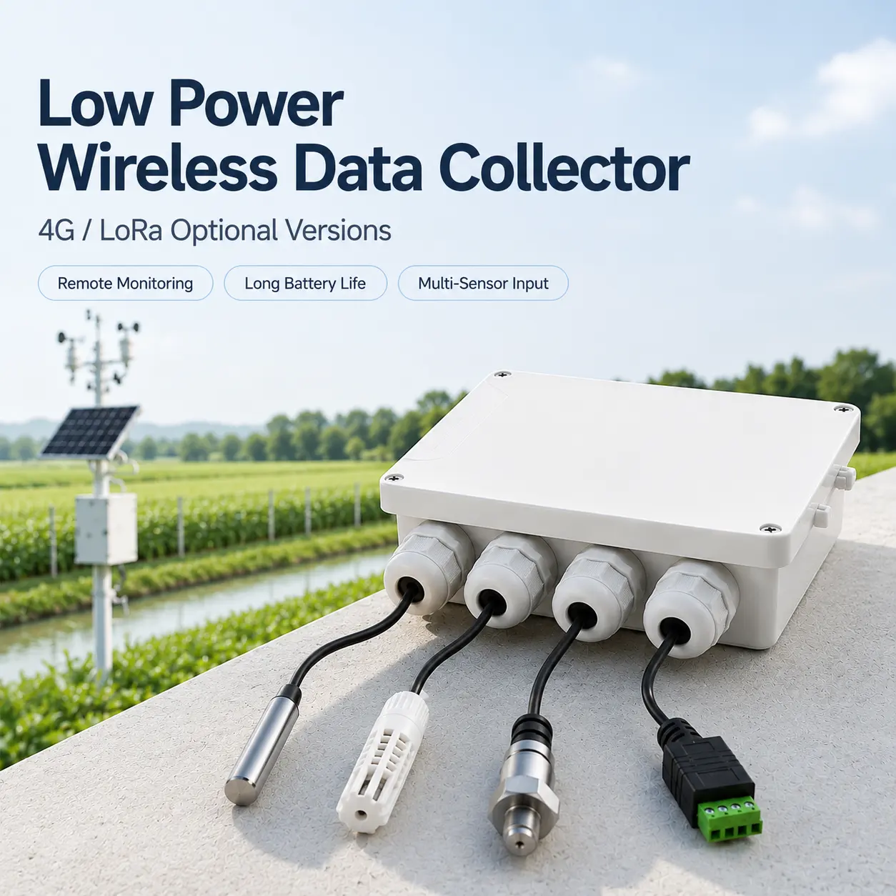 certifiedLow Power Wireless Data Collector 4G LTE LoRa IoT Gateway with Bluetooth WiFi Optional for Outdoor Applications