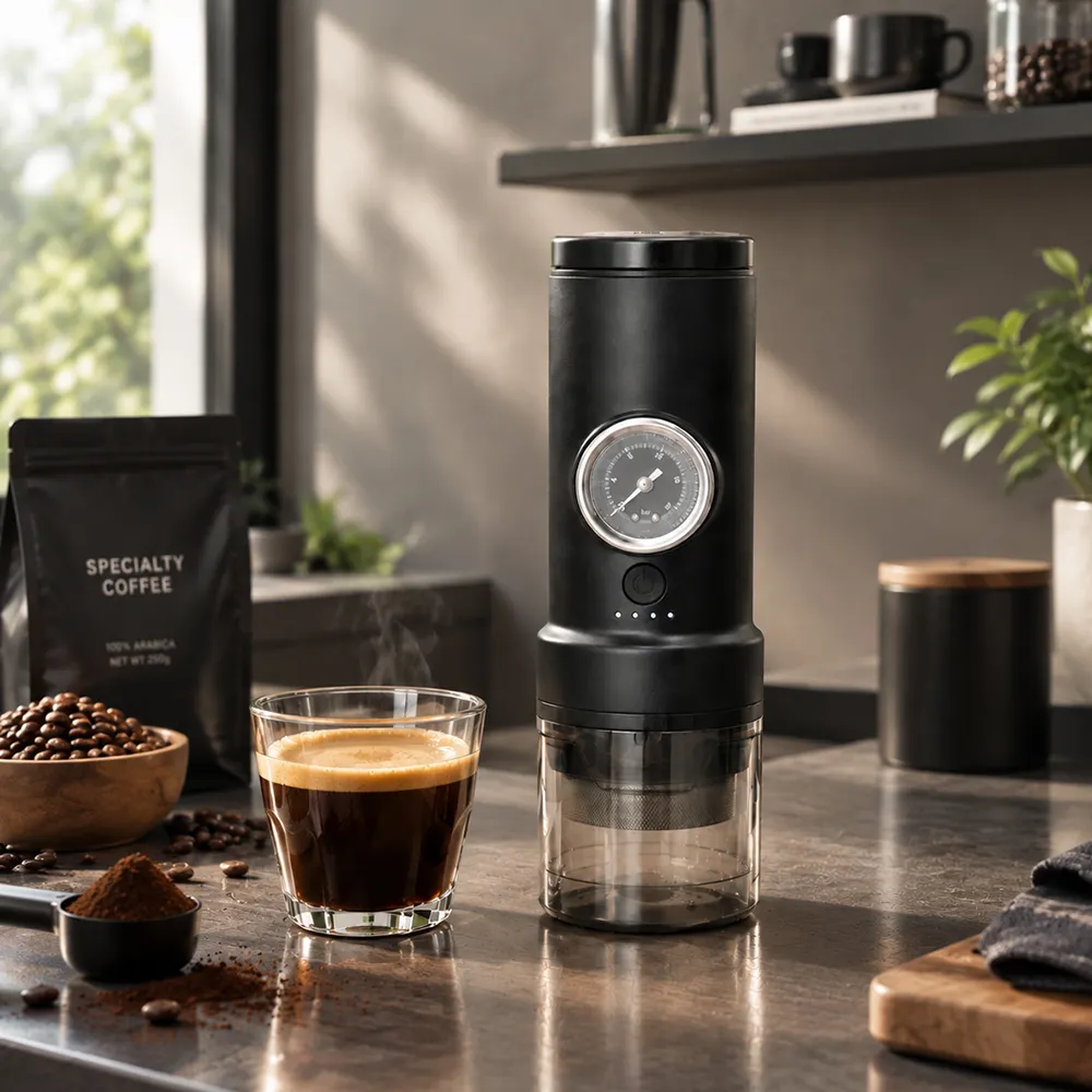 certifiedRechargeable Wireless Espresso Maker 58mm Bottomless Self-heating Car Usb Portable Coffee Machine 20 Bar OEM Factory PricingReorder rate 28%