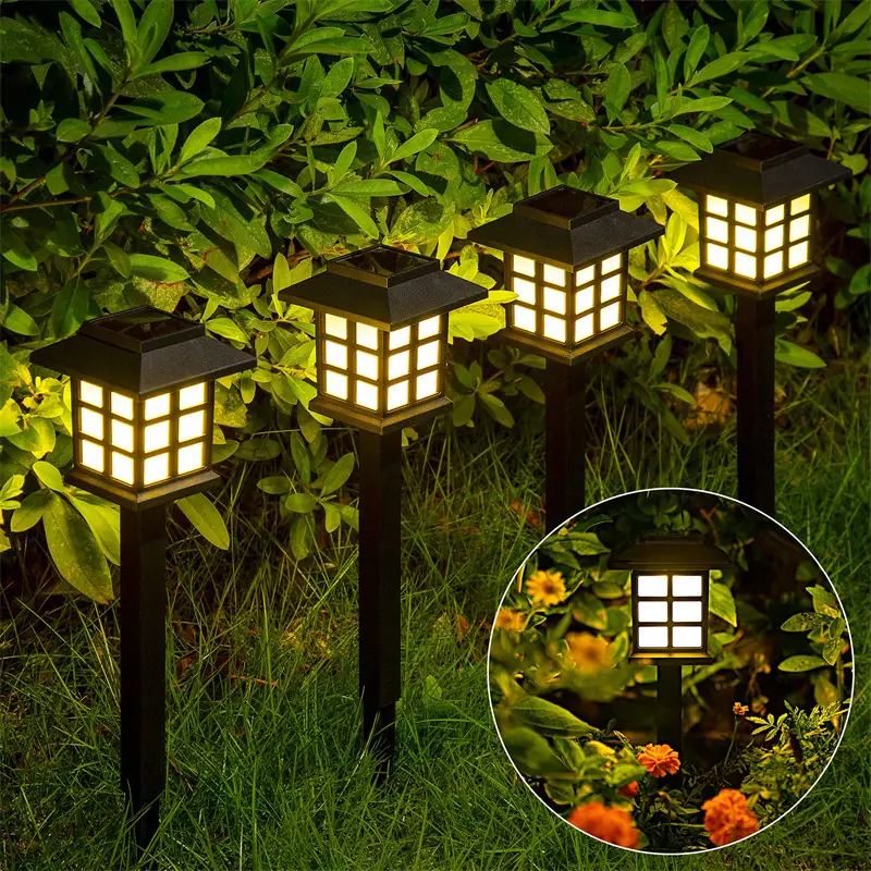 certifiedSolar LED Retro Landscape Ground Stake Light For Garden Courtyard Small Palace House Outdoor With IP65 Rating DC Power SupplyReorder rate 18%