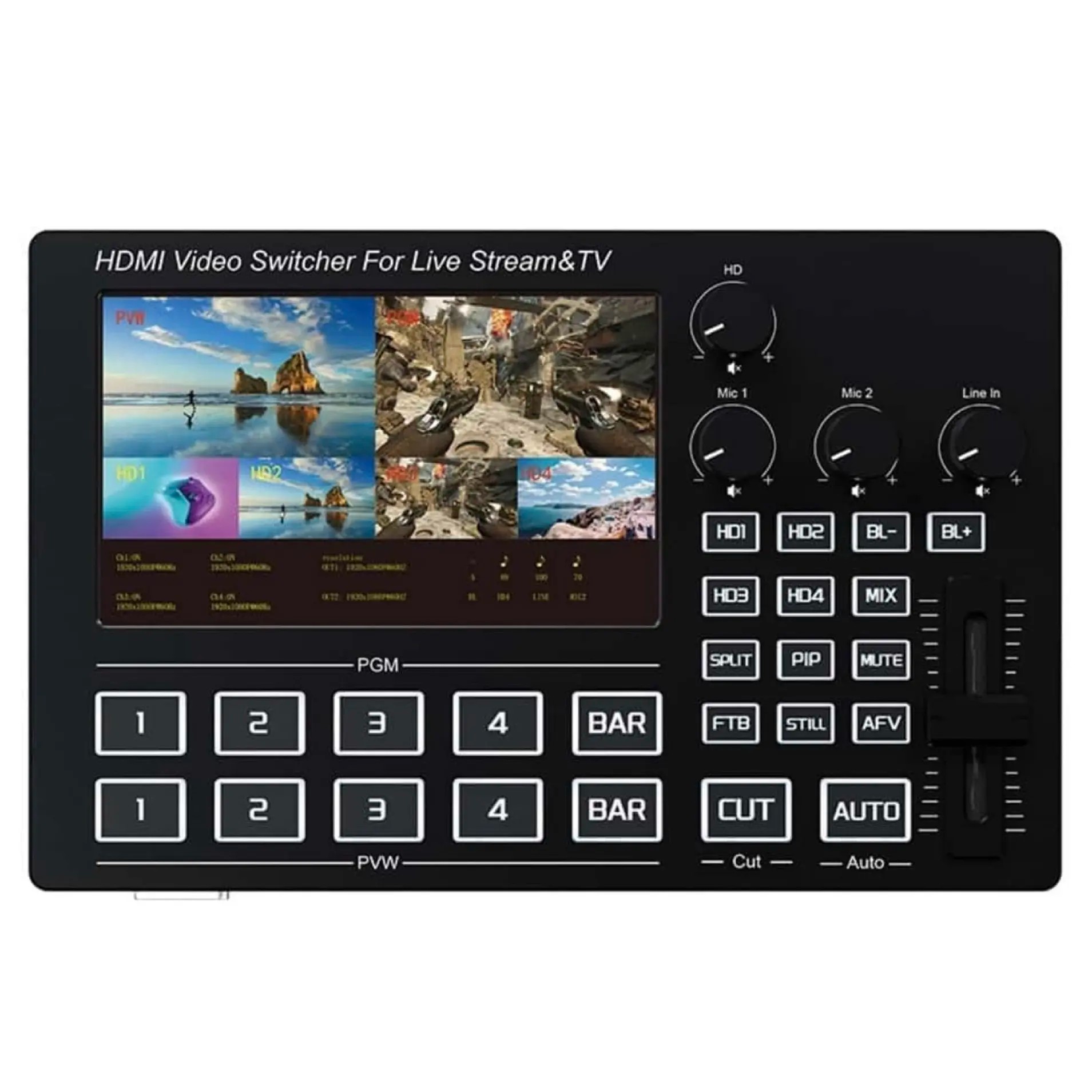 certifiedSYONG 4 Channel 5 Inch Screen HDMI Video Switcher Mic Mixer Multi Camera Live-Streaming Support Type C Video Capture Card RecordPKR 6,298 off shippingDelivery by 16 DecReorder rate 17%