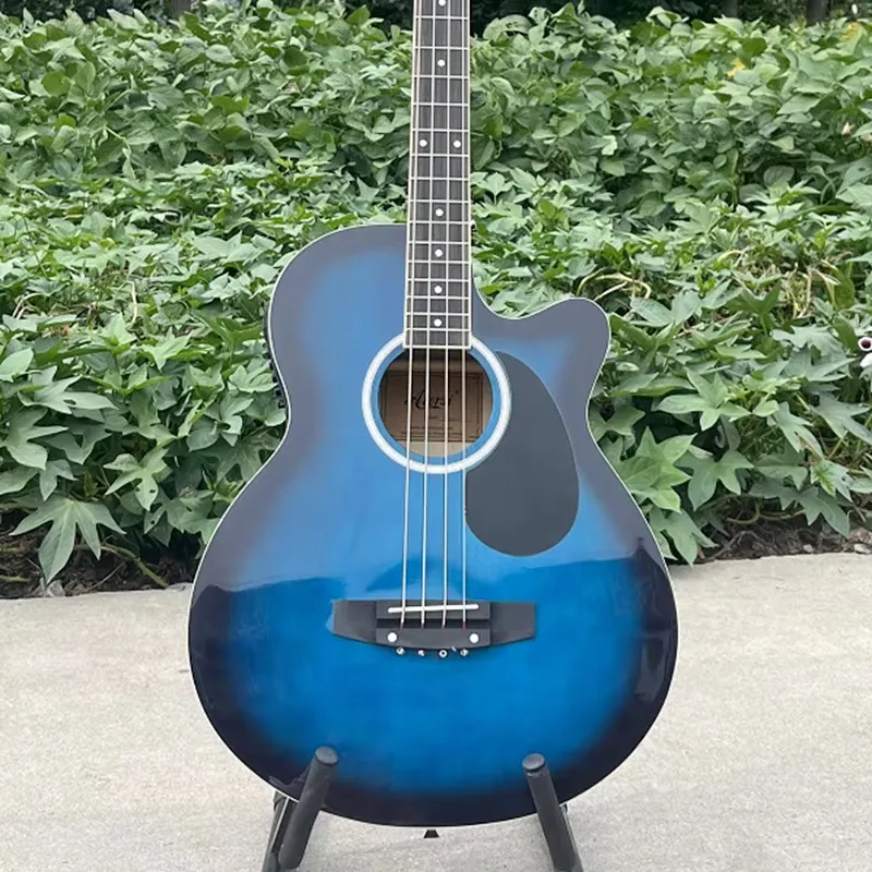 China OEM ODM Brand Blue Colour Gloss Aiersi Economic 4 String Acoustic Bass Guitar with Pickup Cheap Price Music InstrumentsPKR 6,298 off shipping180-day lowest pricesDelivery by 23 DecReorder rate 