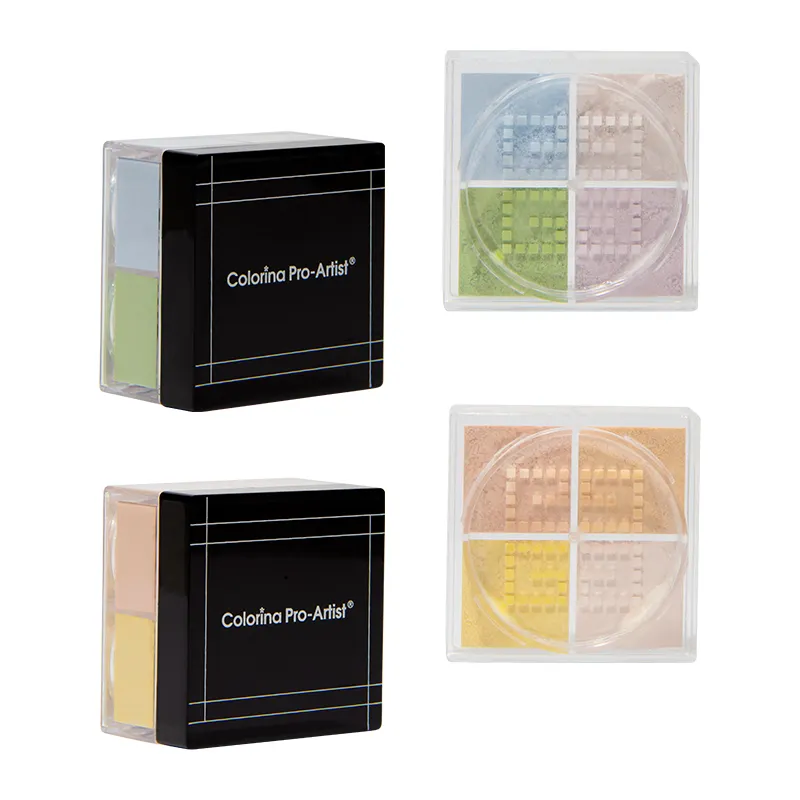 Correcting Quad Loose Powder Multi-Shade Matte Finish Smooth Complexion