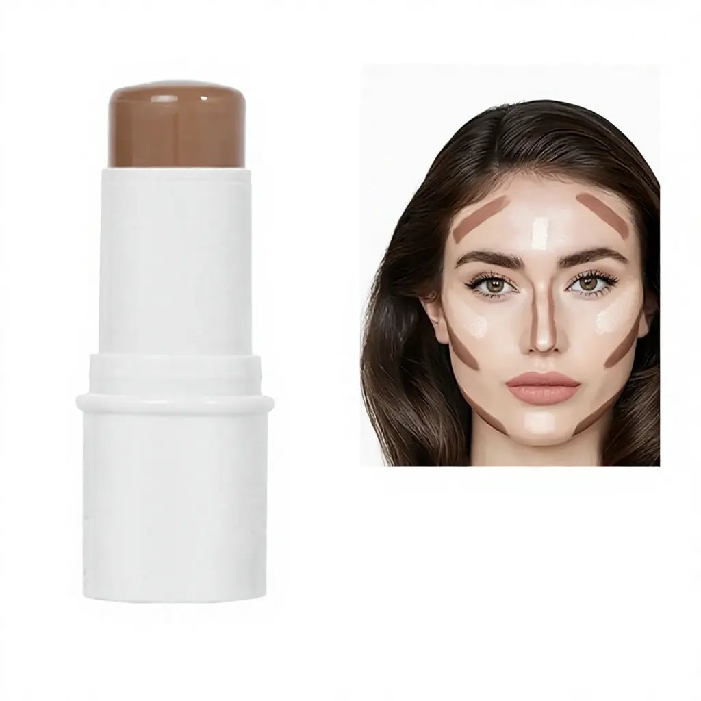 Cross-border Foreign Trade Guangzhou Neutral Tone Three-dimensional Highlight Contour Stick (White Tube) No Brand Logo in StockReorder rate 20%