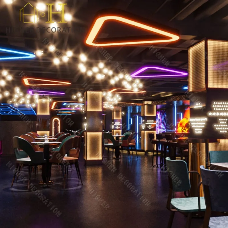 Custom Fashion Modern Night Club Interior Design Night Club Accessories with Lighting Wall Furniture Booths Night Club Furniture